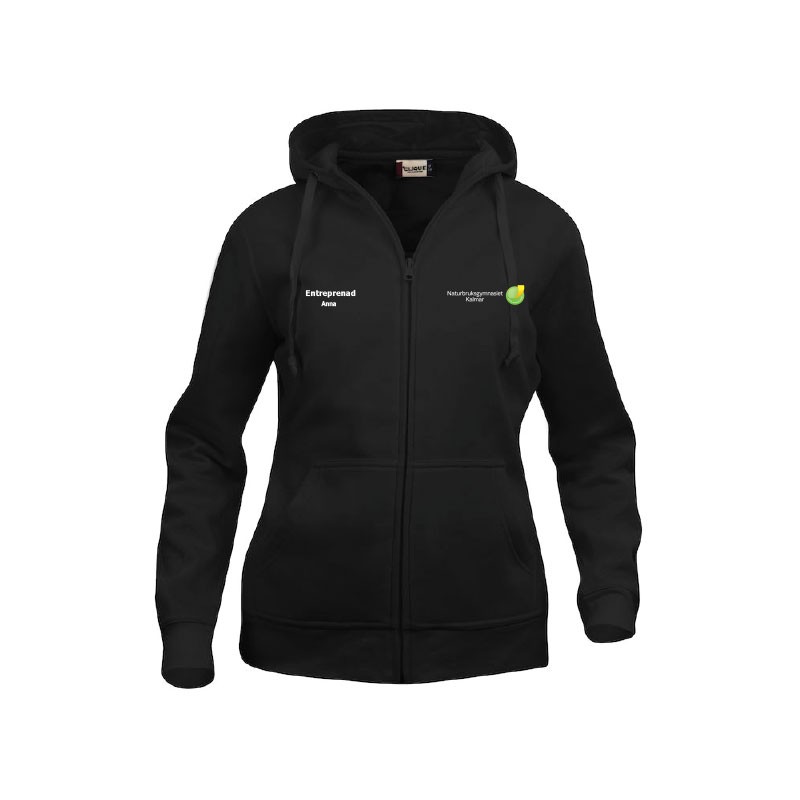 Hood med hel dragkedja dam